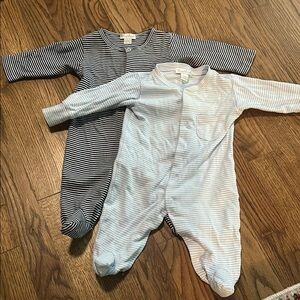 Kissy Kissy Black and White Footies Cozy One Pieces